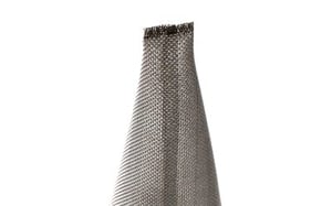 pinched end end closure metal filter